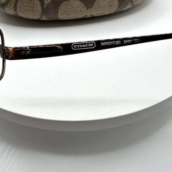 COACH "Wendy" Shiny Tan Copper Eyeglass Frame (129) 135 - Picture 3 of 11